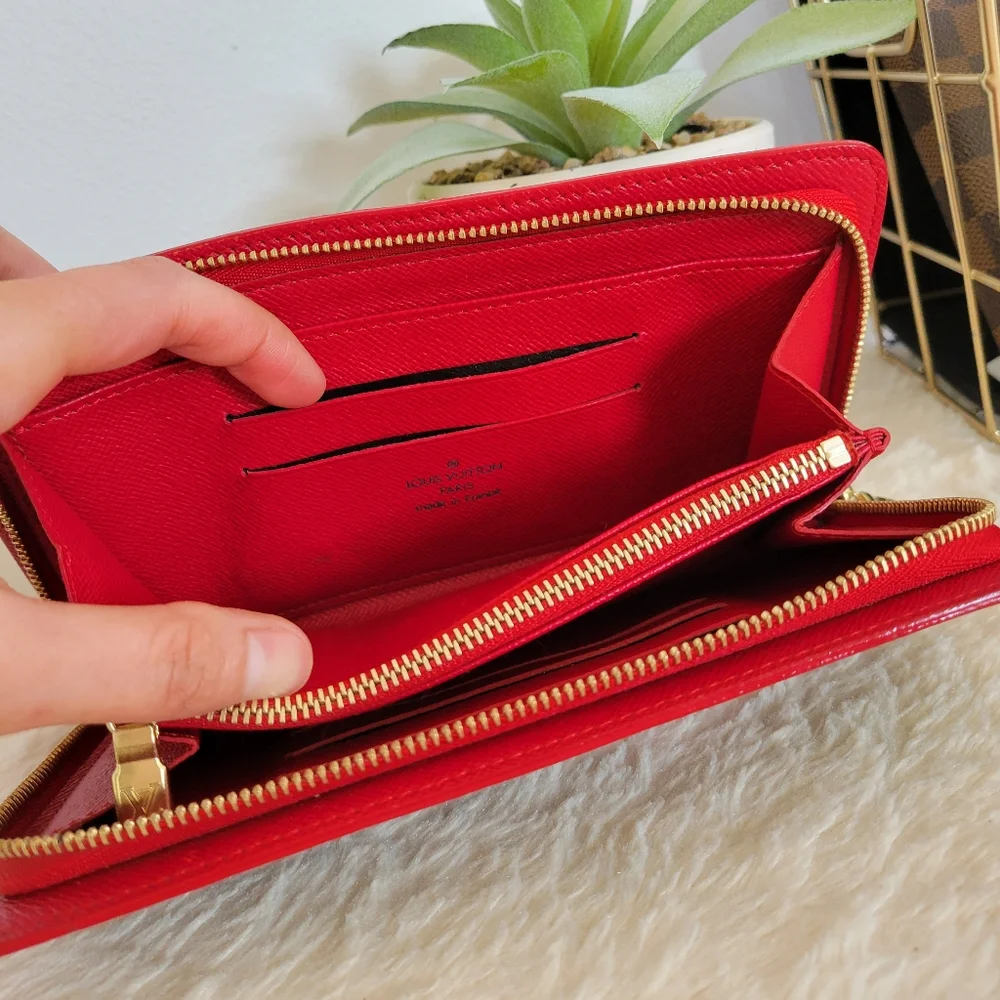 💕LIMITED Edition Louis Vuitton Porte-Monnaie Zippy Wallet Monogram Cerises